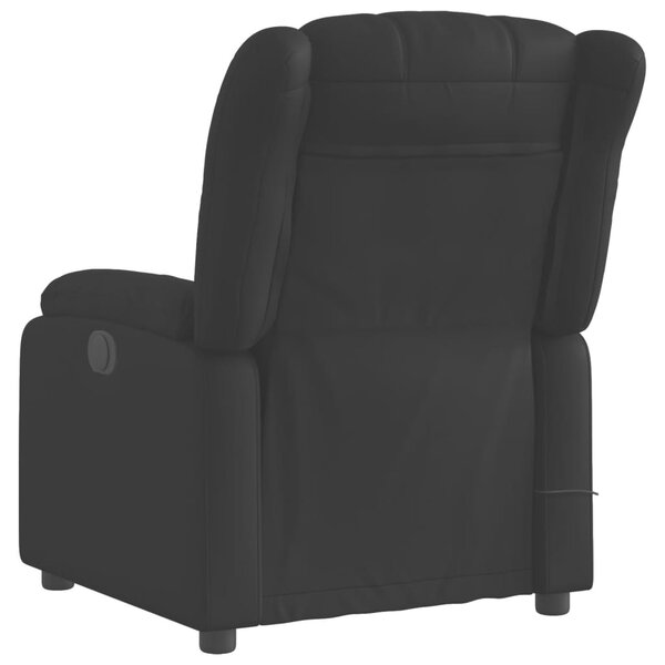 Masážní polohovací křeslo černé, umělá kůže 3205764