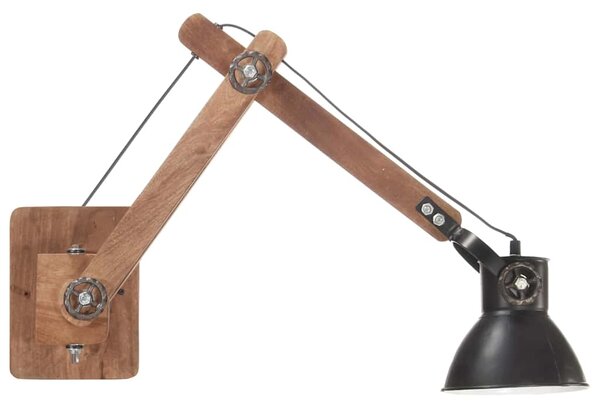 Nástěnná lampa industriální styl černá kulatá E27 320577