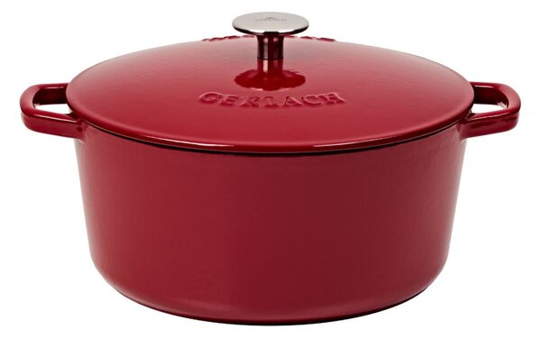 Gerlach Litinový hrnec s pokl. NATUR 26 cm 5 l burgundy