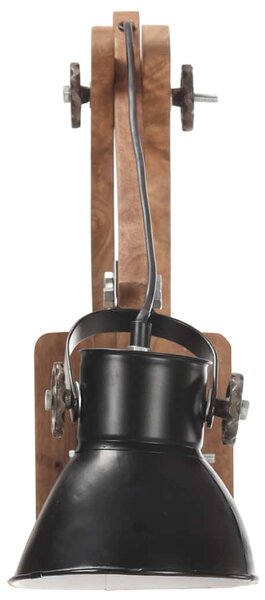 Nástěnná lampa industriální styl černá kulatá E27 320577