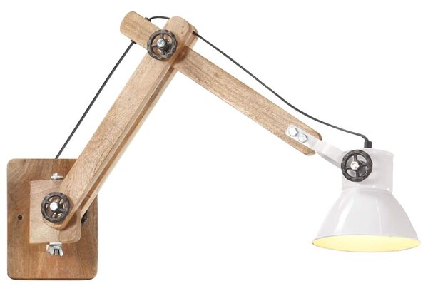 Nástěnná lampa industriální styl bílá kulatá E27 320578