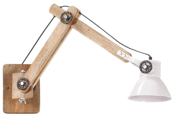 Nástěnná lampa industriální styl bílá kulatá E27 320578