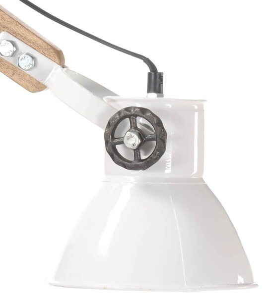 Nástěnná lampa industriální styl bílá kulatá E27 320578