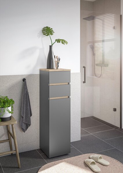 MIDI SKŘÍŇKA, antracitová, barvy dubu, 30/108/30 cm home24 - Koupelnové série, Online Only