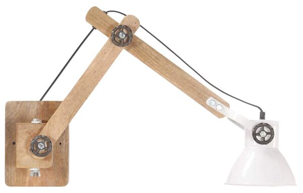 Nástěnná lampa industriální styl bílá kulatá E27 320578