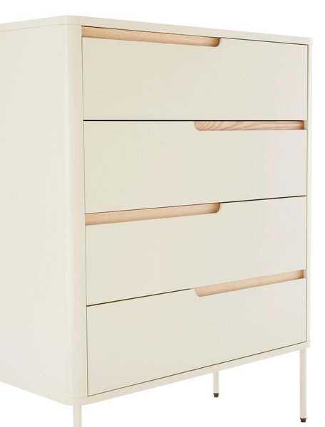 KOMODA, dub, šedobílá, 80/105/40 cm Carryhome - Komody na nožičkách, Online Only