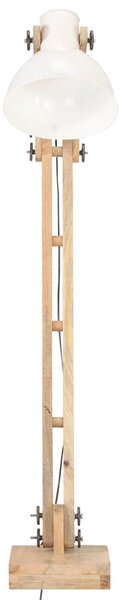Stojací lampa bílá masivní mangovníkové dřevo E27 320582