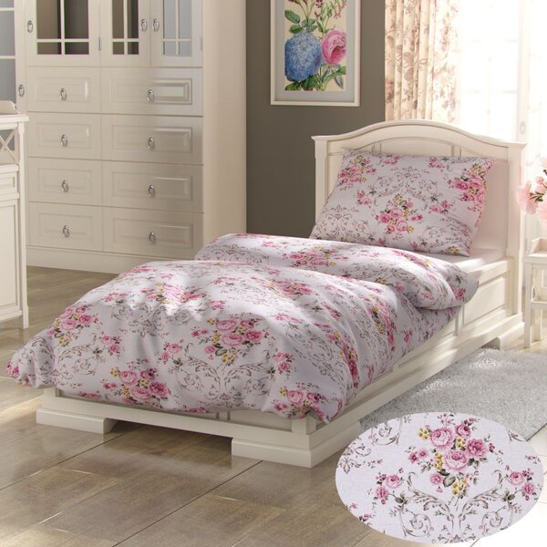 Kvalitex Bavlněné povlečení PROVENCE COLLECTION Cler růžová 1x 220/200, 2x 70/90cm
