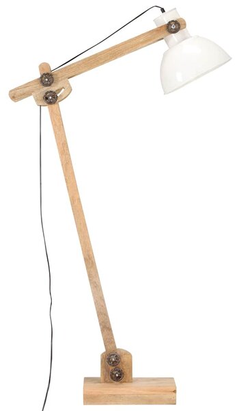Stojací lampa bílá masivní mangovníkové dřevo E27 320582