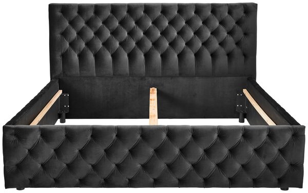 ČALOUNĚNÁ POSTEL, 140/200 cm, černá home24 - Manželské postele, Online Only