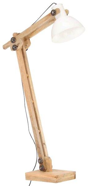 Stojací lampa bílá masivní mangovníkové dřevo E27 320582