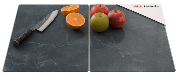 Skleněné ochranné desky MRAMOR ŠEDÝ ANTRACIT – 2 ks, 52 × 30 cm,HC52x30_00016