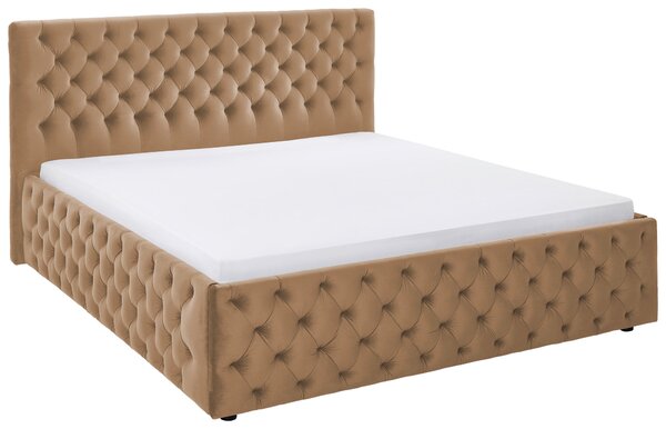 ČALOUNĚNÁ POSTEL, 140/200 cm, světle hnědá home24 - Manželské postele, Online Only