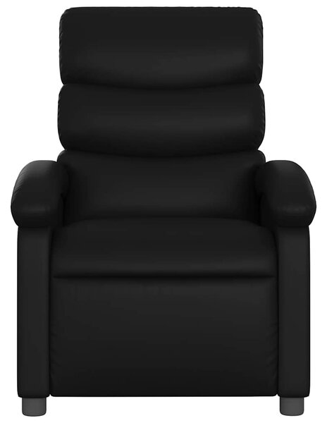Polohovací křeslo černé, umělá kůže 3205844