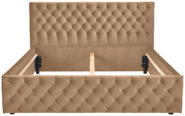 ČALOUNĚNÁ POSTEL, 140/200 cm, světle hnědá home24 - Manželské postele, Online Only