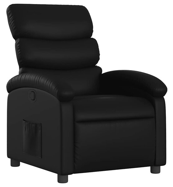 Polohovací křeslo černé, umělá kůže 3205844
