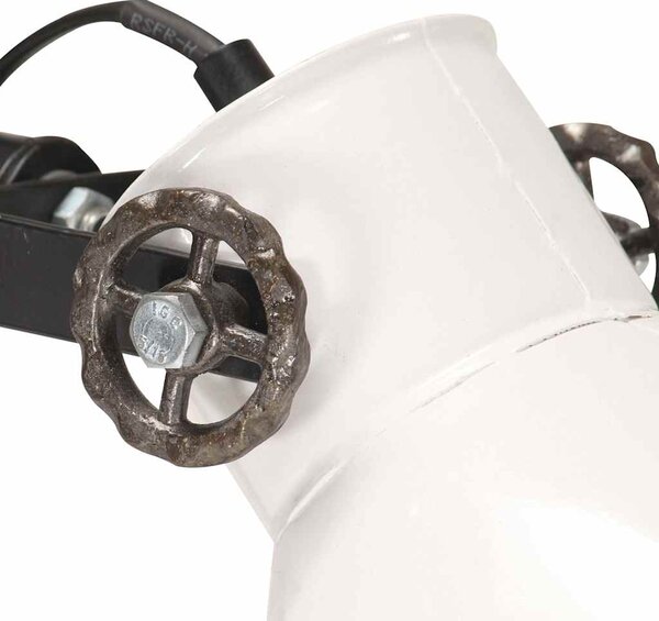 Podlahová lampa se 2 svítidly bílá E27 litina 320586
