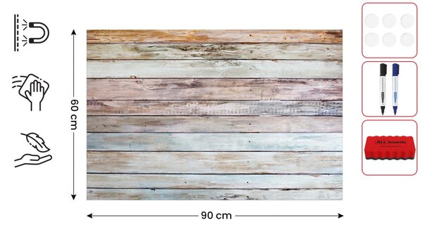 Magnetická tabule METALboards PASTELOVÉ DESKY 90x60 cm,MB96_00113