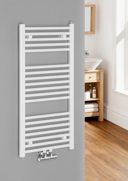 Aqualine Sapho, DIRECT otopné těleso se středovým připojením 450x960 mm, 447 W, bílá