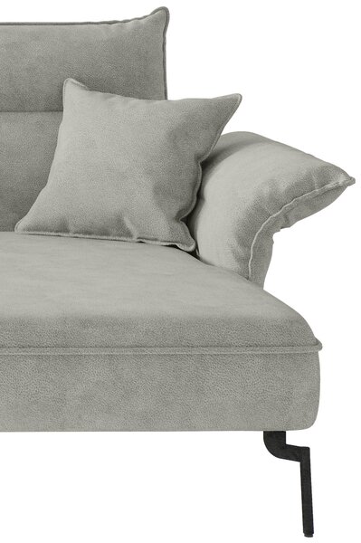 ROHOVÁ SEDAČKA, textil, světle šedá Livetastic - Sedací soupravy, Online Only