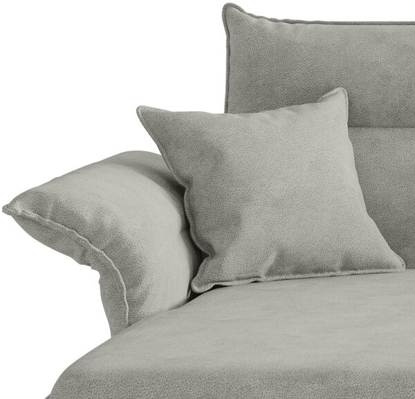ROHOVÁ SEDAČKA, textil, světle šedá Livetastic - Sedací soupravy, Online Only