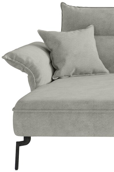 ROHOVÁ SEDAČKA, textil, světle šedá Livetastic - Sedací soupravy, Online Only