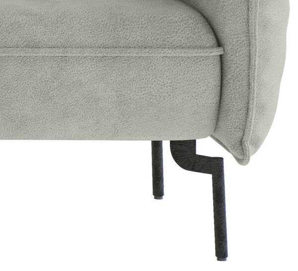 ROHOVÁ SEDAČKA, textil, světle šedá Livetastic - Sedací soupravy, Online Only