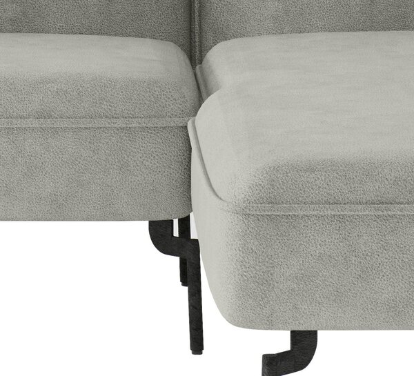 ROHOVÁ SEDAČKA, textil, světle šedá Livetastic - Sedací soupravy, Online Only