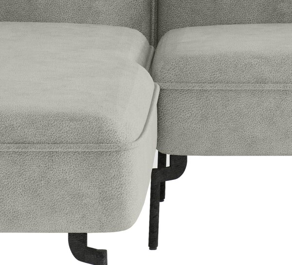 ROHOVÁ SEDAČKA, textil, světle šedá Livetastic - Sedací soupravy, Online Only