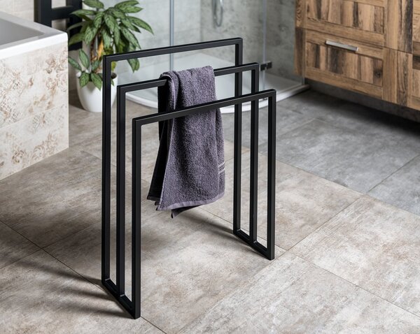 Sapho Sapho, SKA Nástěnná police, černá mat 450x140x160mm s bílou MDF policí, SKA401