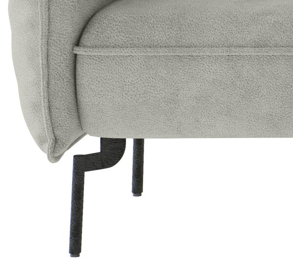 ROHOVÁ SEDAČKA, textil, světle šedá Livetastic - Sedací soupravy, Online Only
