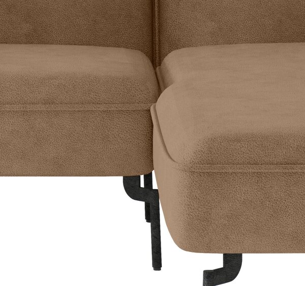 ROHOVÁ SEDAČKA, textil, světle hnědá Livetastic - Sedací soupravy, Online Only