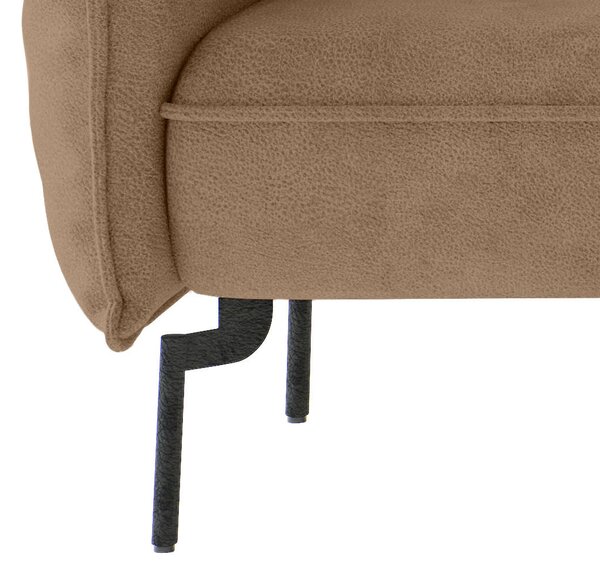 ROHOVÁ SEDAČKA, textil, světle hnědá Livetastic - Sedací soupravy, Online Only