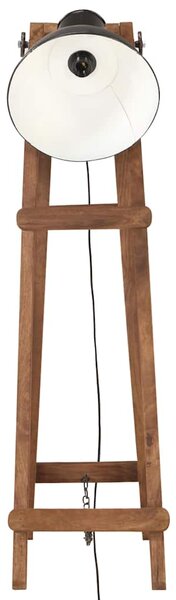 Stojací lampa černá E27 masivní mangovníkové dřevo 320589