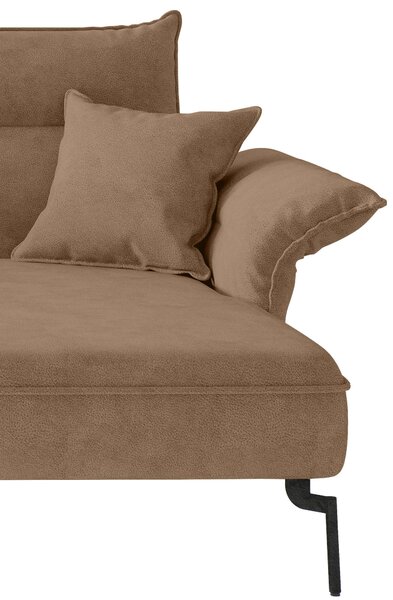 ROHOVÁ SEDAČKA, textil, světle hnědá Livetastic - Sedací soupravy, Online Only