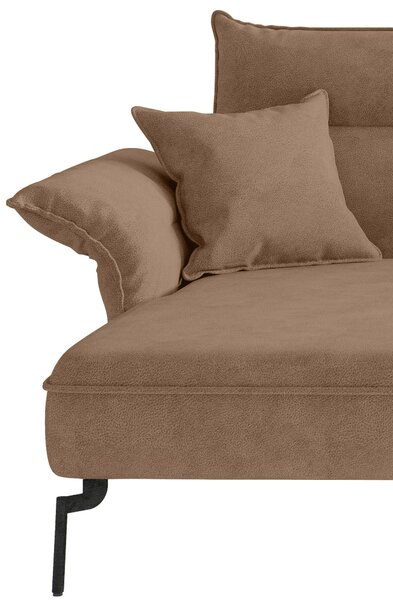 ROHOVÁ SEDAČKA, textil, světle hnědá Livetastic - Sedací soupravy, Online Only