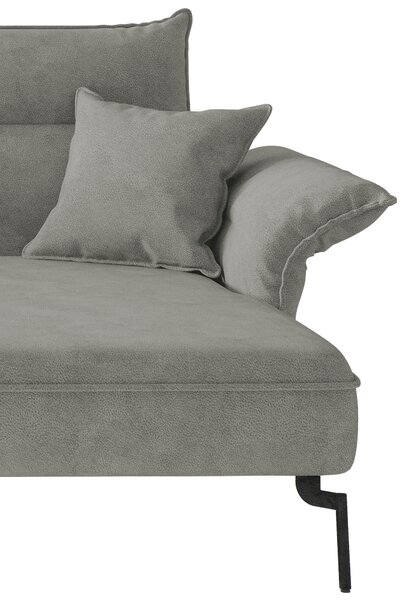 ROHOVÁ SEDAČKA, textil, šedá Livetastic - Sedací soupravy, Online Only