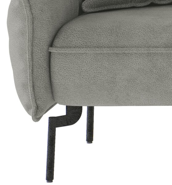 ROHOVÁ SEDAČKA, textil, šedá Livetastic - Sedací soupravy, Online Only