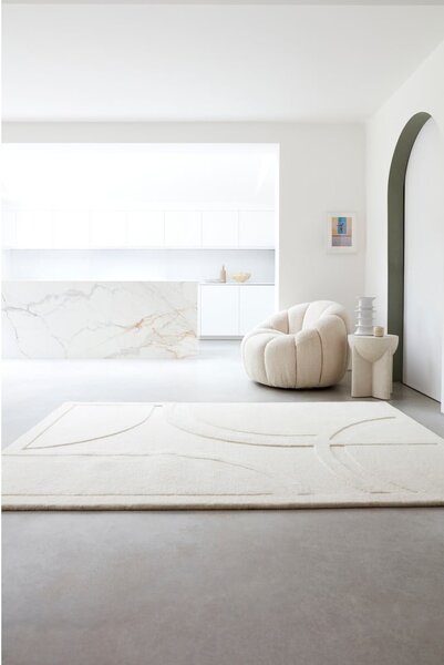 Bílý vlněný koberec 120x170 cm Olsen – Asiatic Carpets