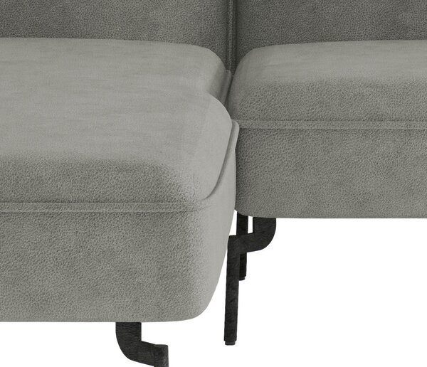 ROHOVÁ SEDAČKA, textil, šedá Livetastic - Sedací soupravy, Online Only