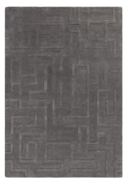 Antracitový vlněný koberec 160x230 cm Maze – Asiatic Carpets