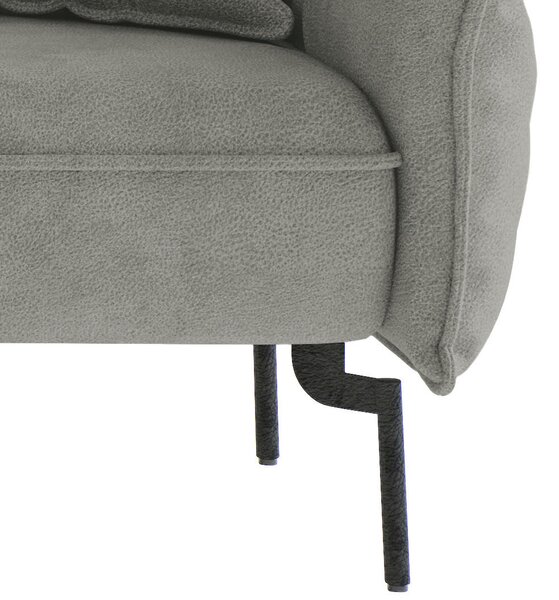 ROHOVÁ SEDAČKA, textil, šedá Livetastic - Sedací soupravy, Online Only