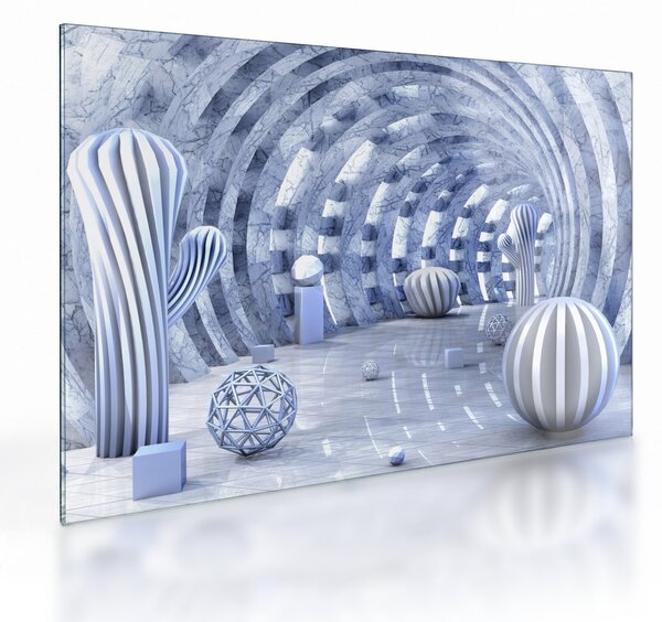 Skleněný obraz - 3D abstrakce (70x50 cm)