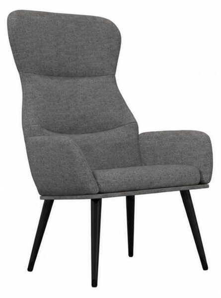 Relaxační křeslo, odpočinkové, dřevo/kov/textil, 96x68x79 cm, nohy černé/světle šedá, Dekorino KR20260055