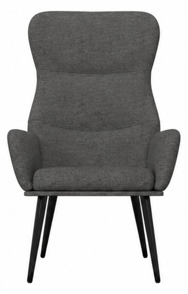 Relaxační křeslo, odpočinkové, dřevo/kov/textil, 96x68x79 cm, nohy černé/tmavě šedá, Dekorino KR20260056