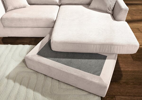 ROHOVÁ SEDAČKA, textil, přírodní barvy Carryhome - Sedací soupravy, Online Only