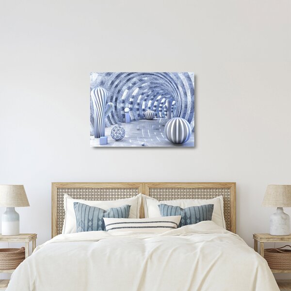 Skleněný obraz - 3D abstrakce (70x50 cm)