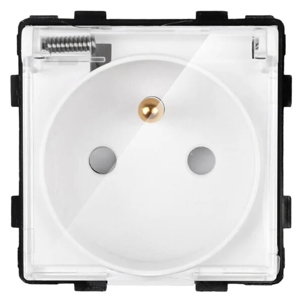 Modul 230V zásuvky s krytkou R-Socket-16A-Cover-W