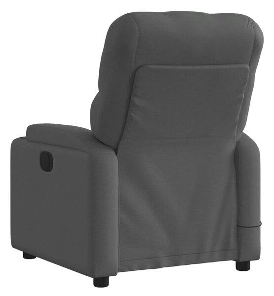 Masážní křeslo s polohovacím mechanismem, tmavě šedé, látkové 3206065
