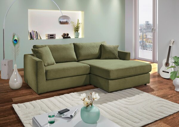 ROHOVÁ SEDAČKA, textil, tmavě zelená Carryhome - Sedací soupravy, Online Only